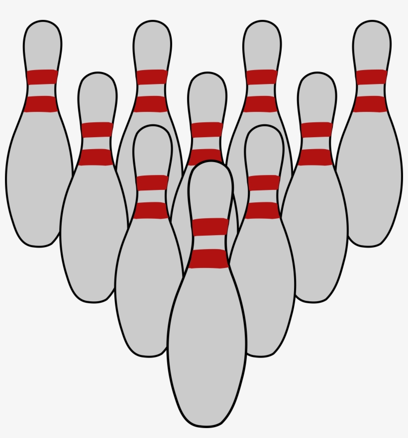 Bowling Clipart Big - Bowling Pins Clipart, transparent png