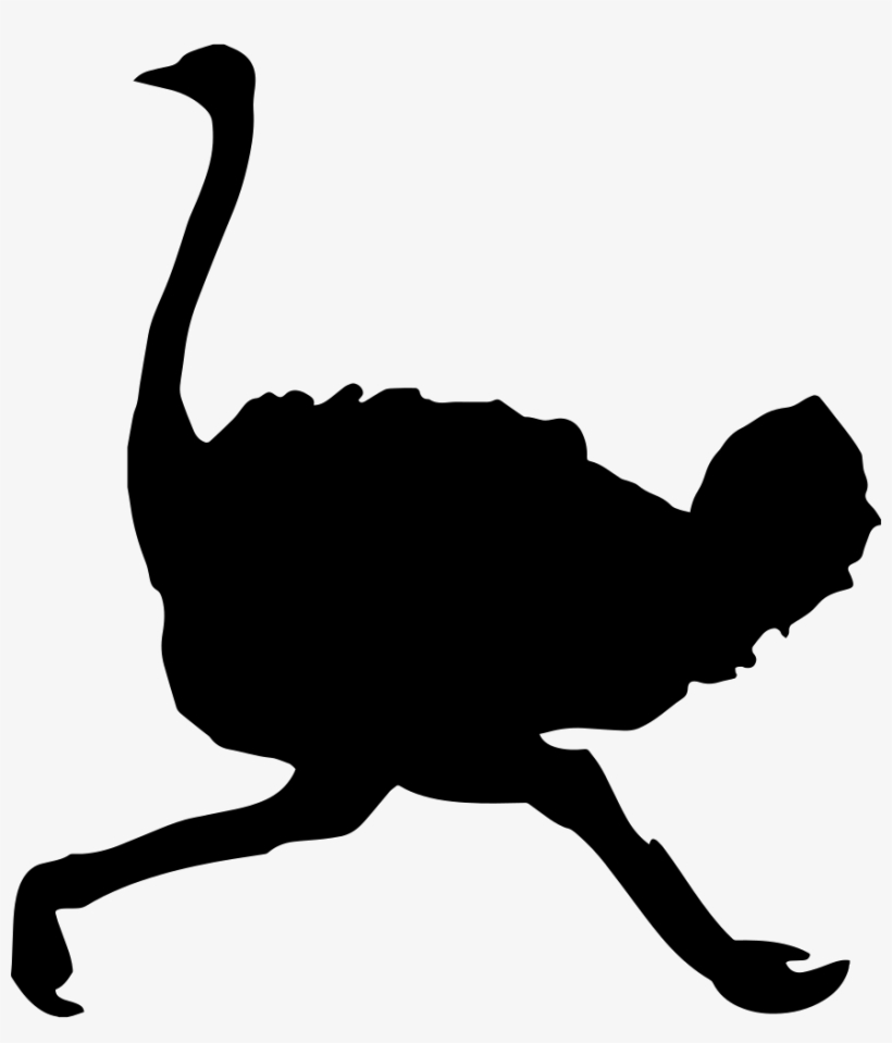 Ostrich Bird Shape Running Comments - Ostrich Icon Png, transparent png