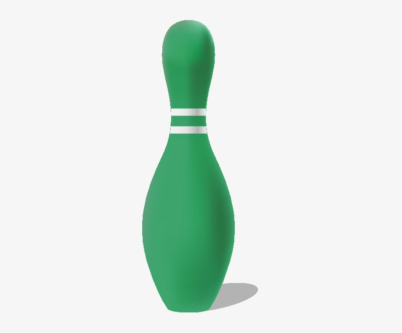Bowling Pin Clipart For Print Out - Green Bowling Pin, transparent png