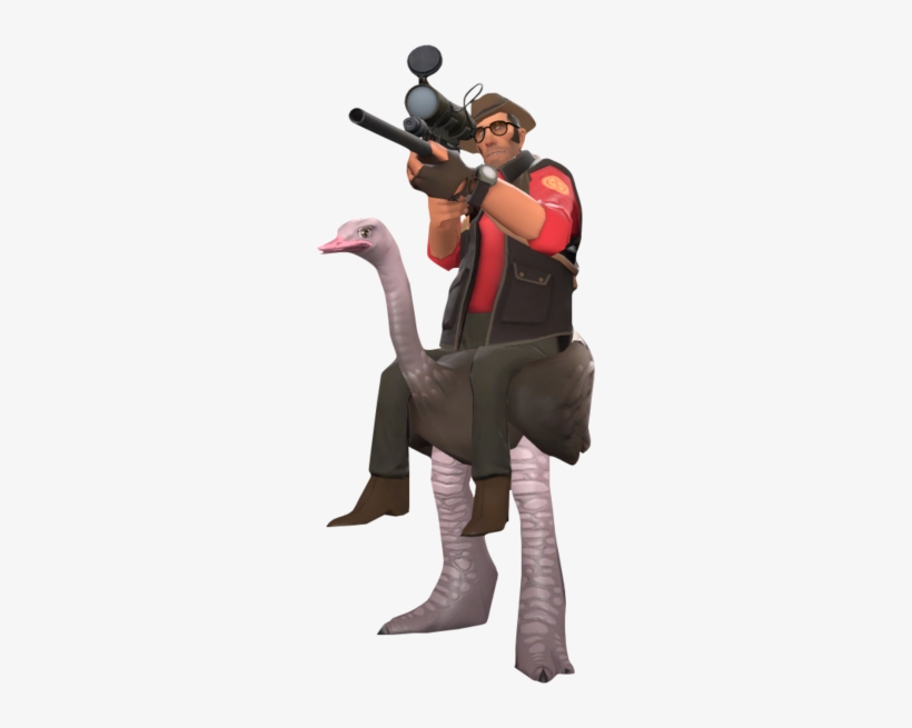 Mundee's Wild Ride - Tf2 Sniper Ostrich, transparent png