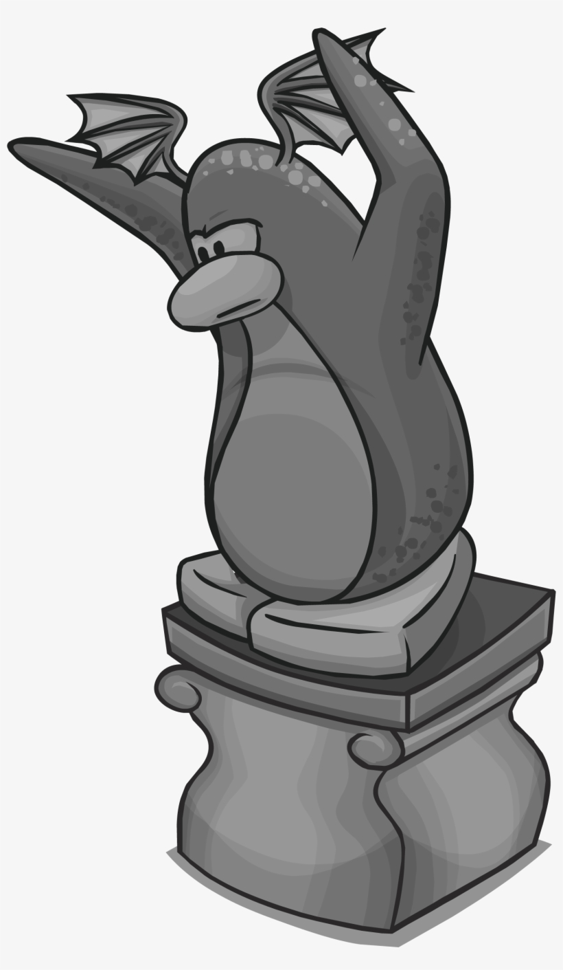 Spooky Penguin Statue Sprite 013 - Statue Cartoon Png, transparent png