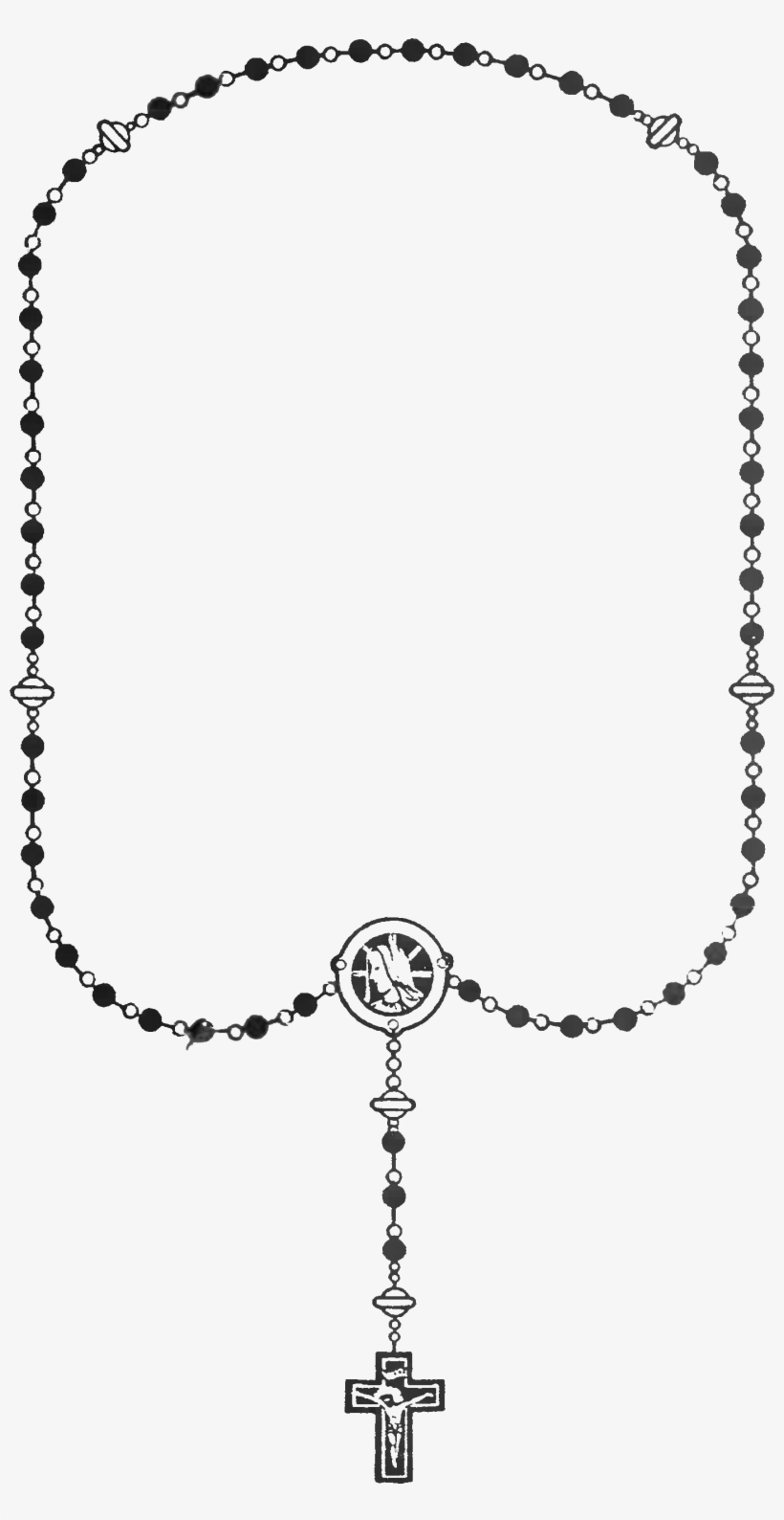 Rosario - Black And White Rosary, transparent png