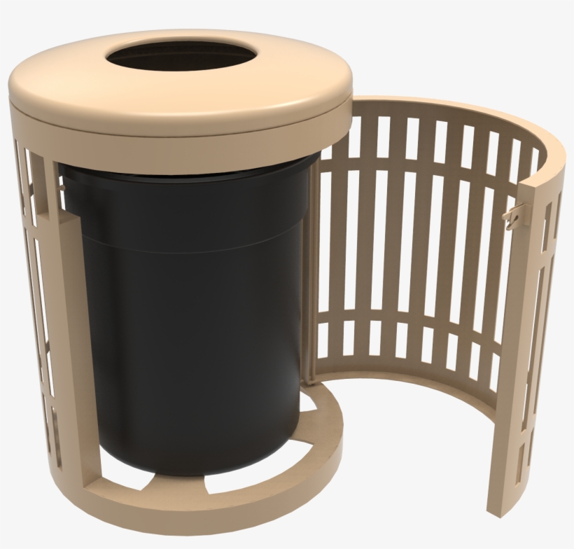 32 Gallon Downtown Trash Receptacle With Flattop And - Waste Container, transparent png