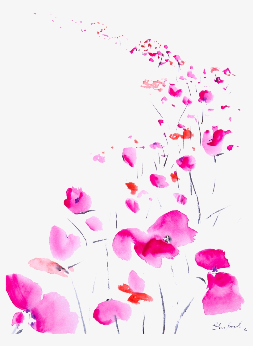 "momentos Rosas" Amapolas Rosas De La Serie "camino - Painting, transparent png