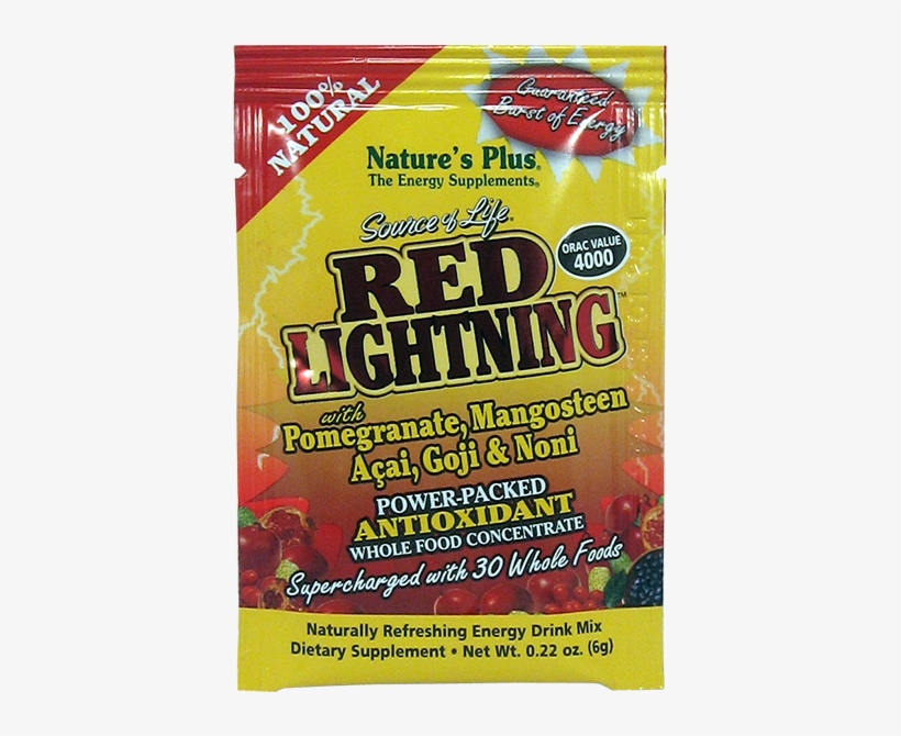 Natures Plus Source Of Life Red Lightning Packet 1 - Nature's Plus Source Of Life Power-packed Whole Food, transparent png