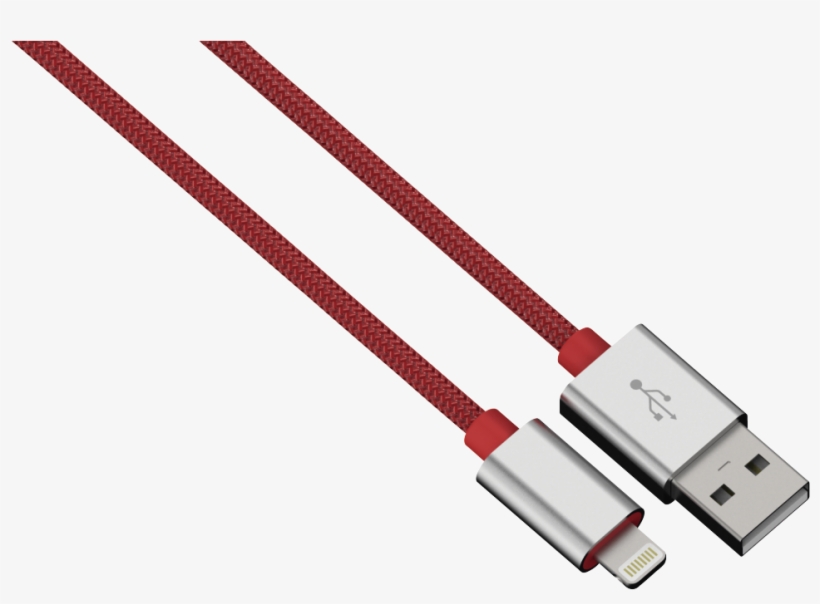 "color Line" Charging/data Cable, Lightning, Aluminium, - Hama Cable Lightning 1.0 M Colorline Red, transparent png
