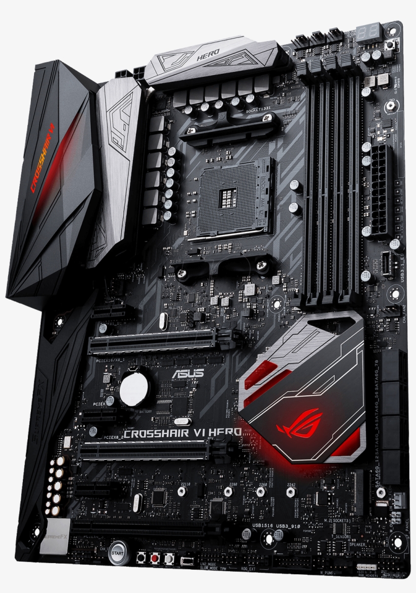 Asus Rog Crosshair Vi Hero Asus 90mb0sc0-m0eay0 - Asus Rog Crosshair Vi Hero - Motherboard - Atx - Socket, transparent png