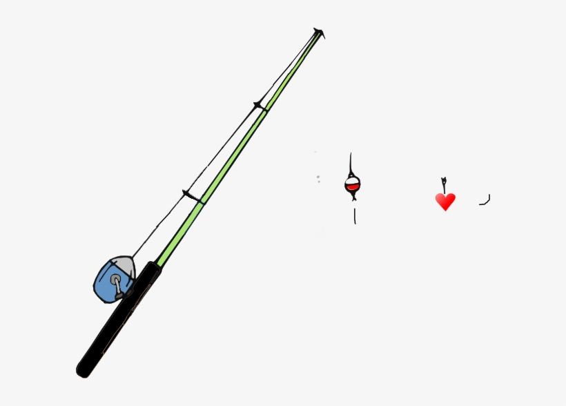 How To Set Use Fishing Pole Heart Clipart, transparent png