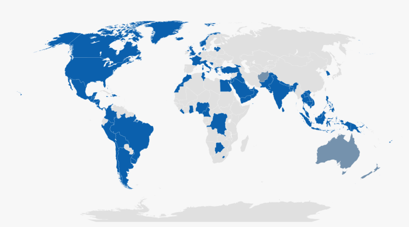 World Operators Of The M16 - World Map, transparent png