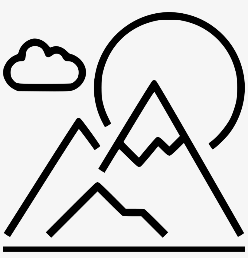 Mountain Landscape Comments - Mountains Line Icon Png, transparent png