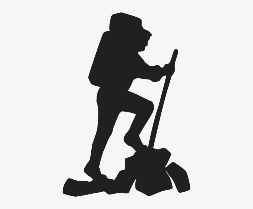 Mountain Hiking Clip Art - Hiker Clipart, transparent png