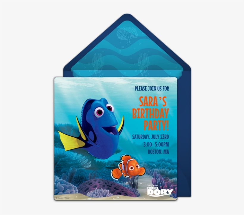 Finding Dory Online Invitation - Puzzle 2 X 20 Pieces, Nemo's Adventures, transparent png