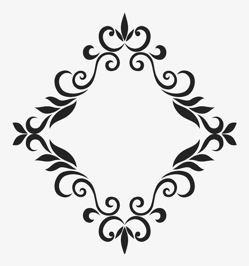 Diamond Frame Rubber Stamp - Motif, transparent png