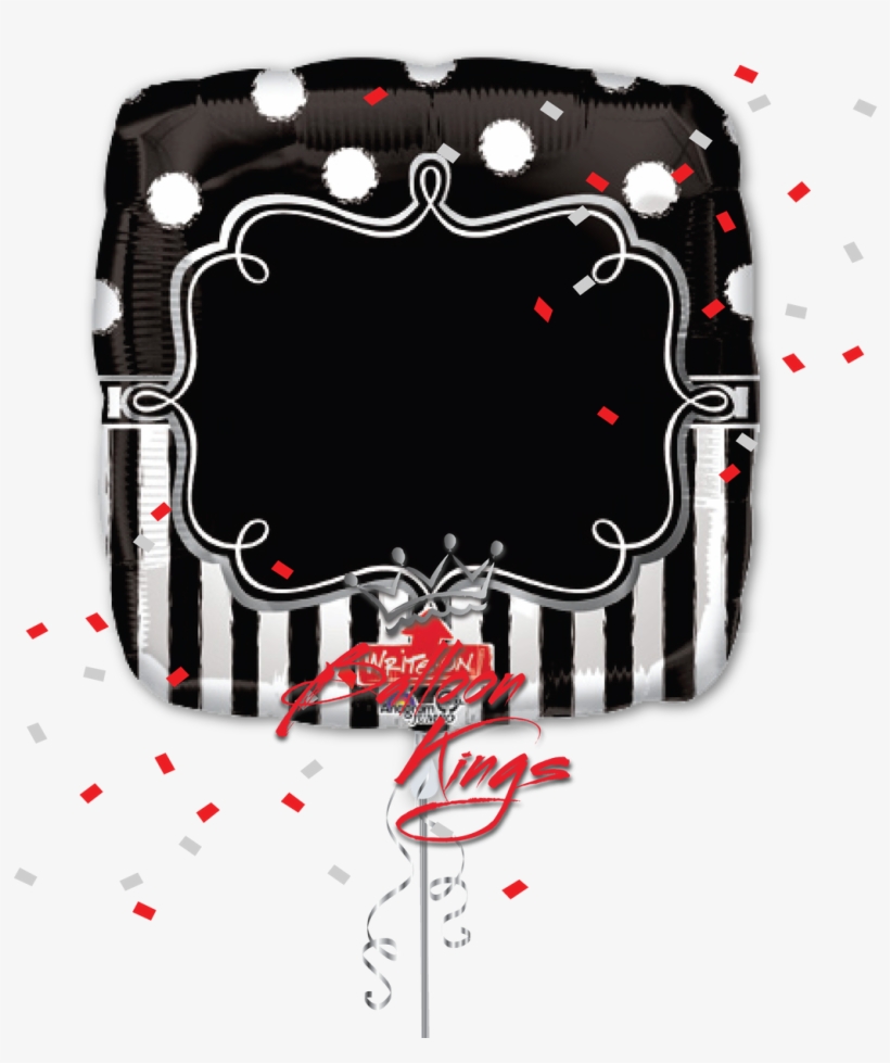 Write On Chalkboard - Personalized Chalkboard Balloon Birthday Party Supplies, transparent png