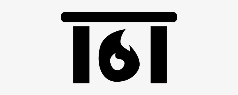 Fireplace With Fire Flames Heating Home Vector - Calentar Icono, transparent png