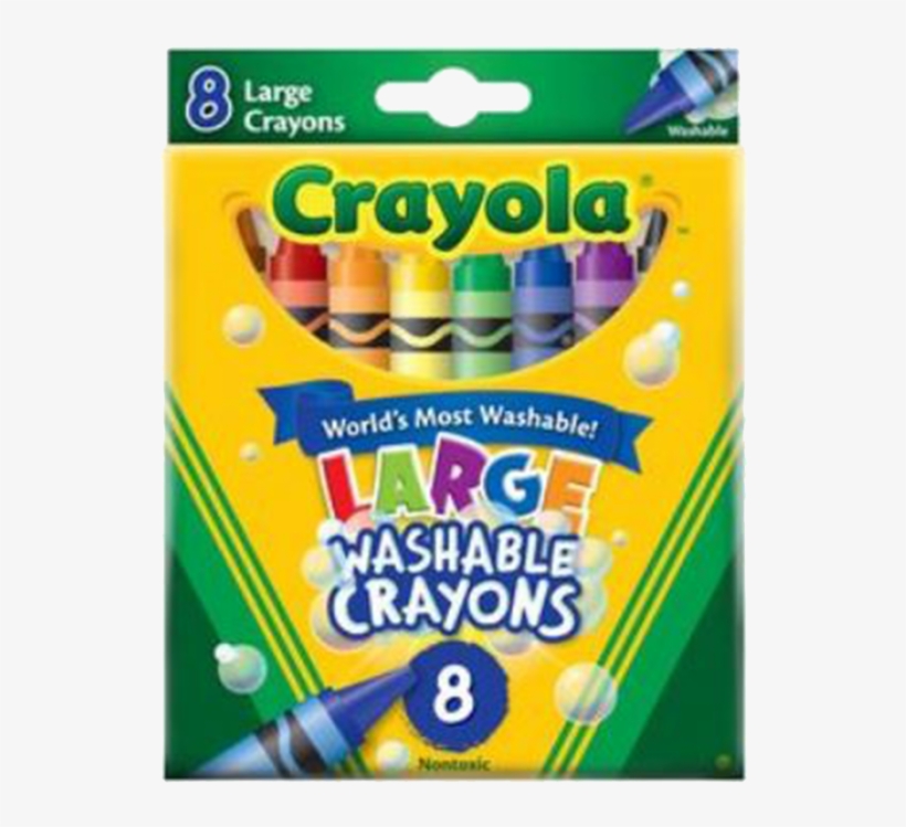 Crayola Washable Large Crayons - Crayola - 8 Large Washable Crayons, transparent png