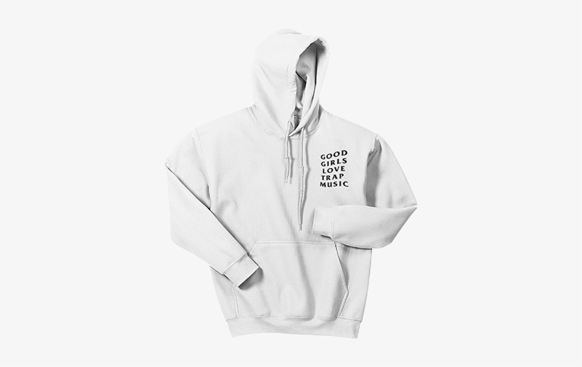 White Hoodie With Small Black Logo Front / Big Black - Grey Light Blue Hoodie, transparent png