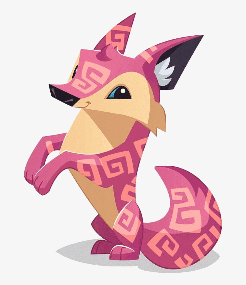 Coyote Art Pink Beg - Animal Jam Animals Coyote, transparent png