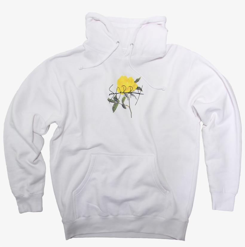 White Hoodie Featuring "sorry" Embroidered Over A Yellow - Hoodies With Beyonce, transparent png