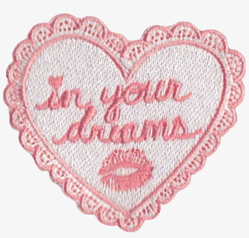 Empressamethyst On Redbubble Lips Heart Embroidery - Embroidered Patch, transparent png