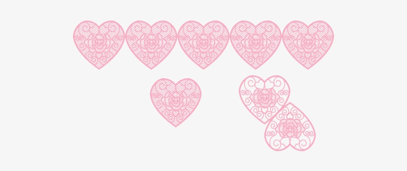 Lace Rose Hearts By Kinnohitsuji On Deviantart Png - Lace Rose Png, transparent png