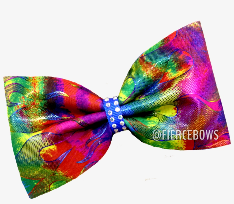 Rainbow Flames Tailless Bow - Circle, transparent png
