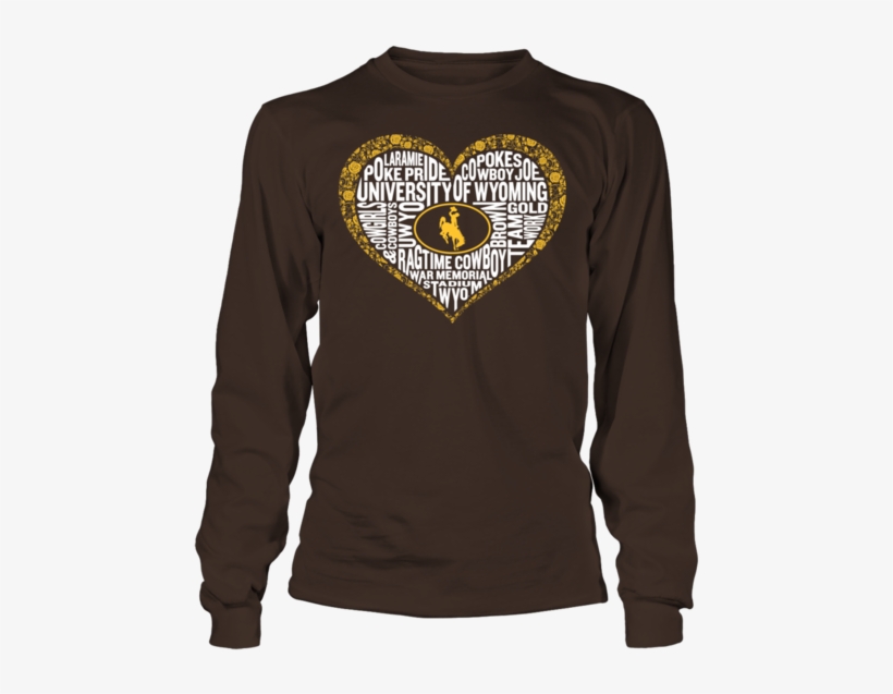 Word Cloud Lace Heart Wyoming Cowboys Shirt - Lsu Shirts, transparent png