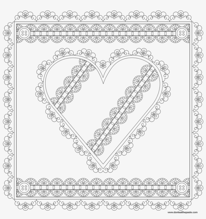 I Hope You Enjoy This Eyelet Lace Decorated Heart For - Heart, transparent png