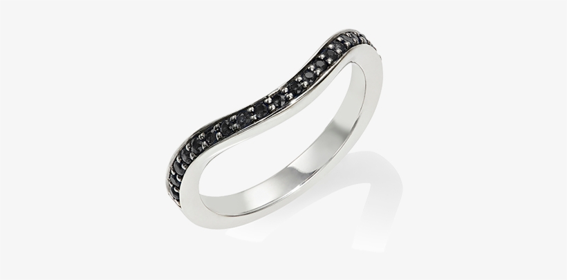 Black Diamond Keeper Eternity Ring, 18ct Rose Gold, transparent png