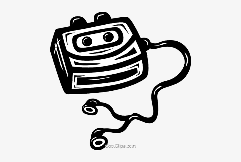 Personal Stereo Royalty Free Vector Clip Art Illustration, transparent png