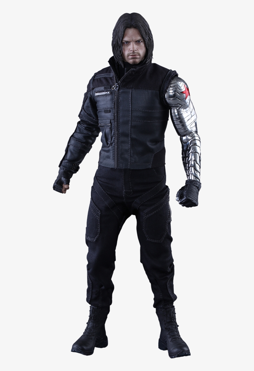 Bucky Civil War Hot Toys Figurine - Capitan America Civil War Winter Soldier, transparent png