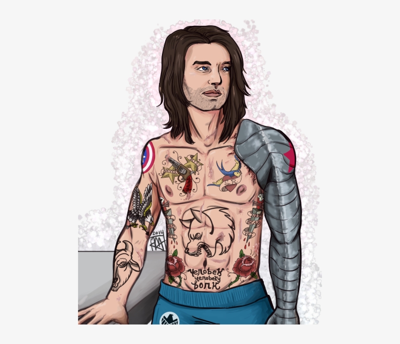 Bucky Doesn't Make Canon Sense But Still - Captain America And Bucky Tattoo, transparent png