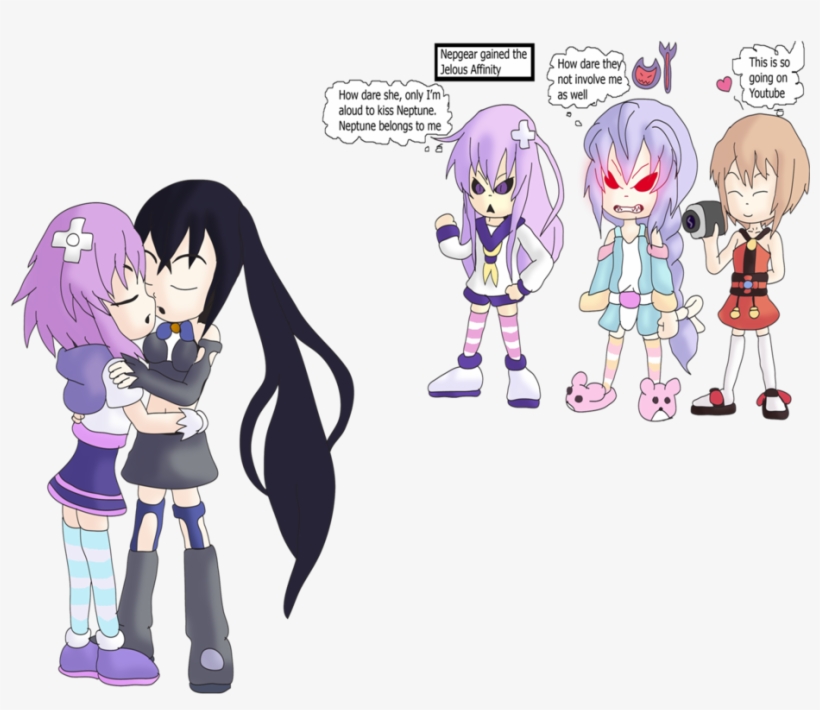 Neptune X Noire By Skye Izumi-d6d7k2h - Hyperdimension Neptunia Blanc X Neptune, transparent png