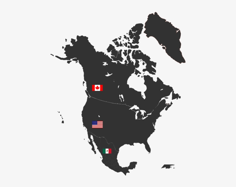 New Maps North America - North America National Borders, transparent png