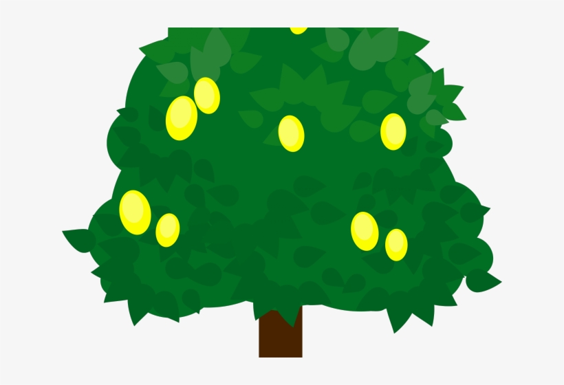 Lemon Clipart Lemon Leaf - Tree Full Of Fruits Cartoon, transparent png