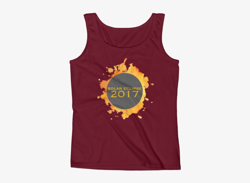 2017 Solar Eclipse Watercolor Burst - Beach Volleyball Shirt Mock Up, transparent png