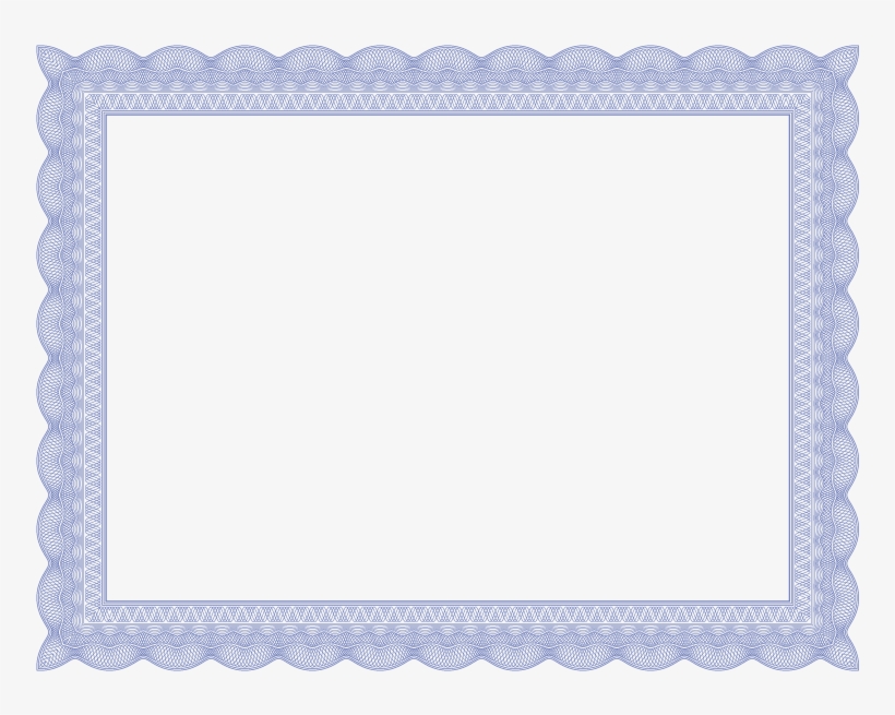 Blue Formal Certificate Border Black And White Certificate Border
