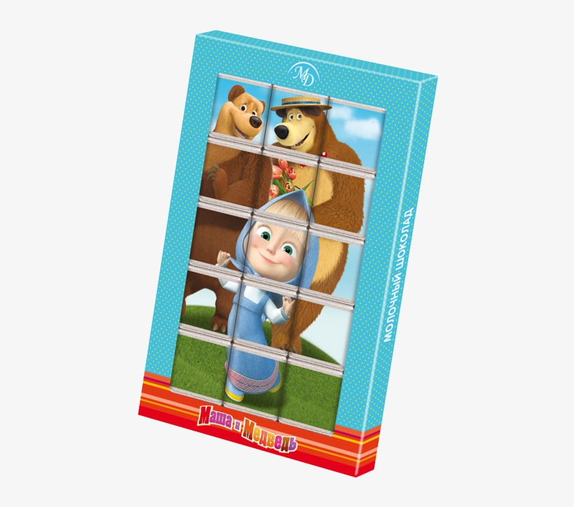 Chocolate Puzzle «masha And The Bear» 75gr/12 Pcs Milk - (16+) Монетный Двор Маша И Медведь Набор Молочного, transparent png