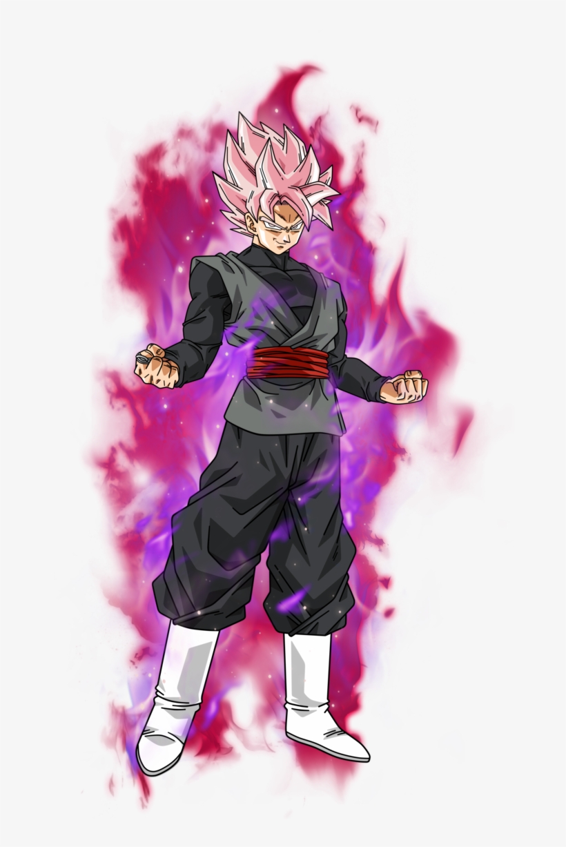 Con Un Aura Mas Cercana Al Estilo Del Anime Goku Black - Black Goku Ssj Rose Png, transparent png