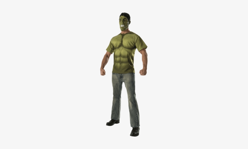 Adult Avengers 2 Hulk Costume Top And Mask Set - Incredible Hulk Costume, transparent png
