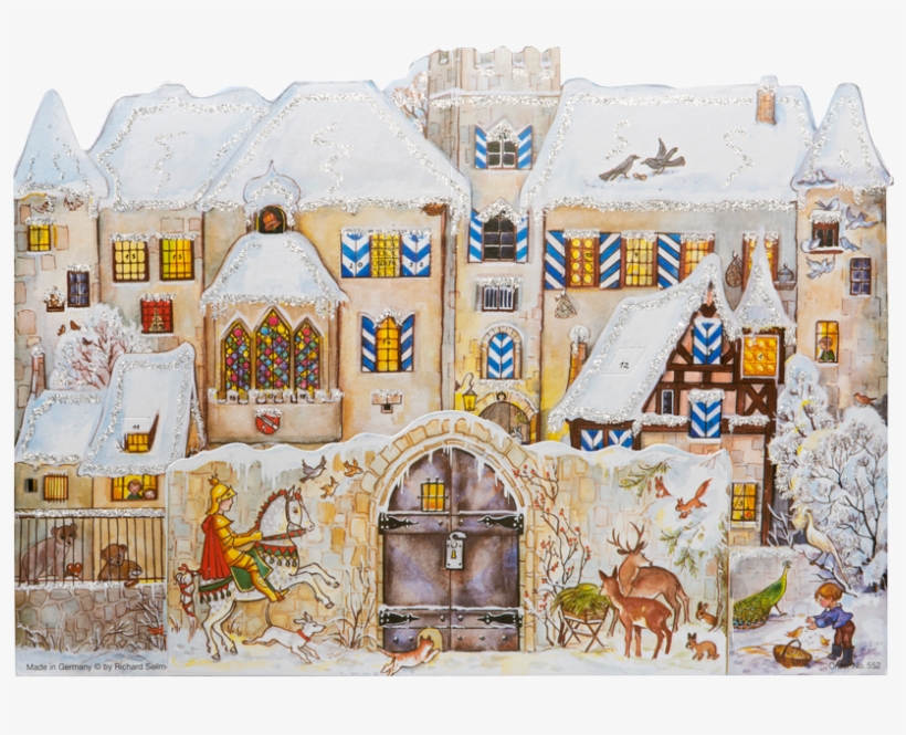 Advent Calendar "castle With Wall" - Sellmer 3-d Castle Advent Calendar, transparent png