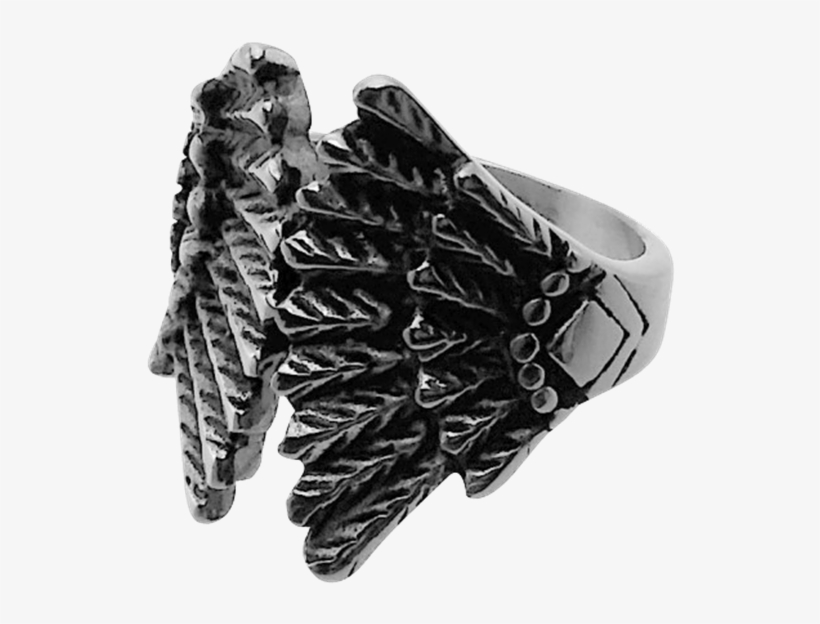 Stainless Steel Eagle Wings Ring - Stainless Steel, transparent png