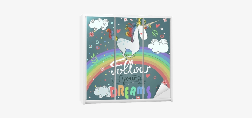 Unicorn Images With Rainbow Background, transparent png