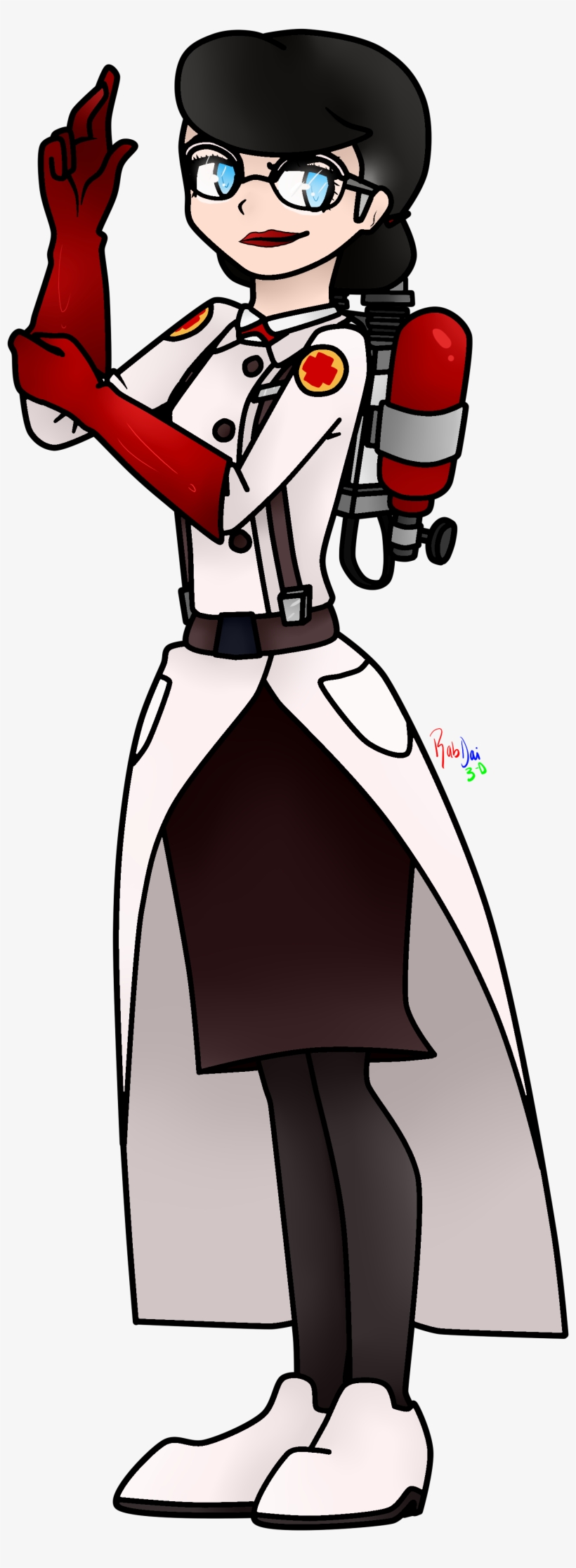 Author Comments - Female Medic Tf2, transparent png