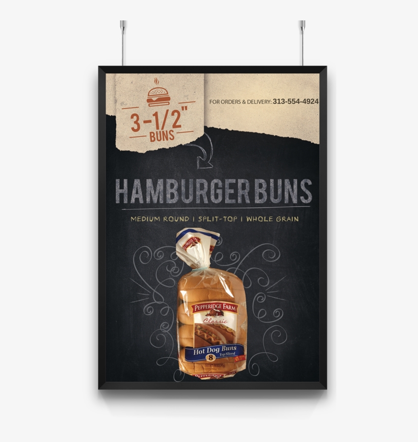 5'buns Simple Black Frame - Brown's Bun Baking Co, transparent png