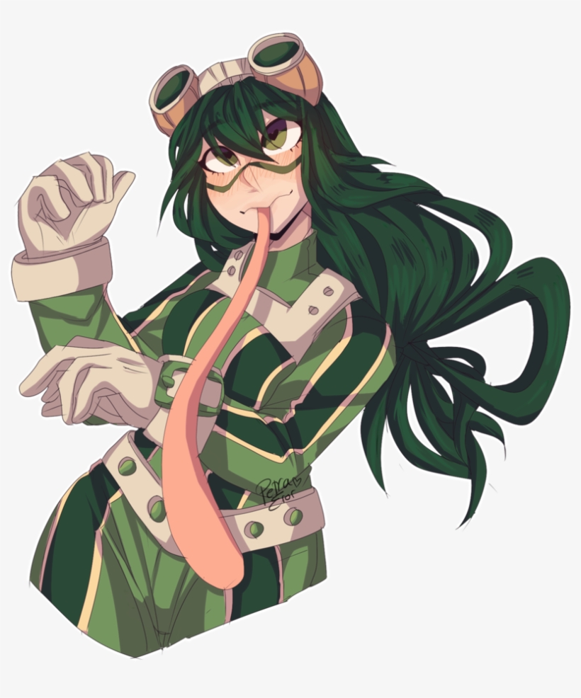 Green Anime Fictional Character - Tsuyu Bnha, transparent png