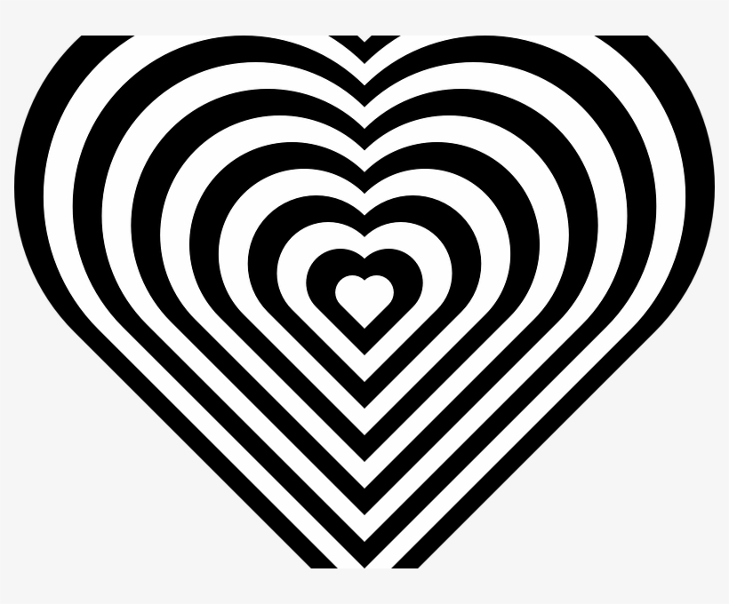 Download Black And White Heart - Love Heart Colouring Pages, transparent png
