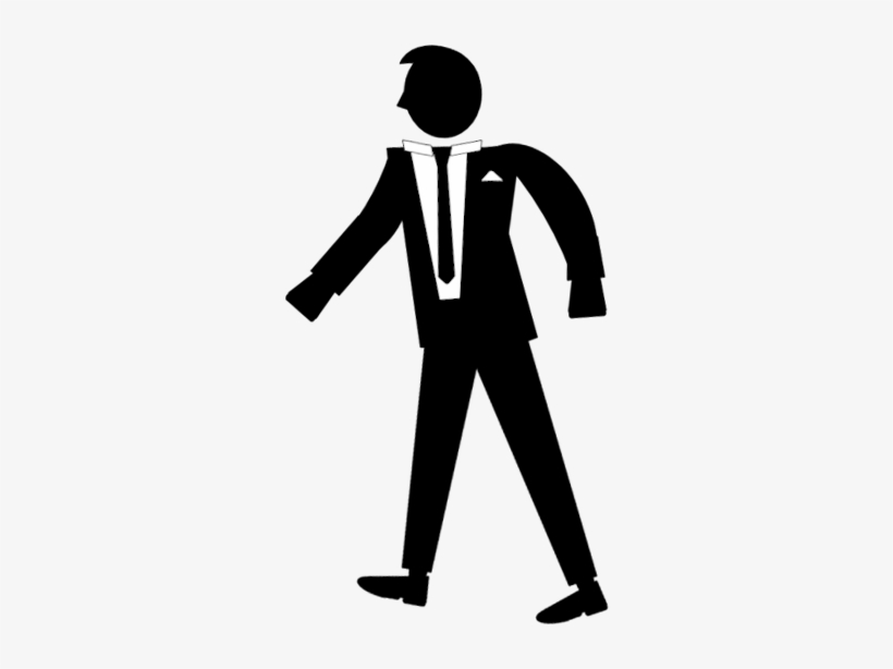 Silhouette Of Businessman In Suit And Tie - Necktie, transparent png
