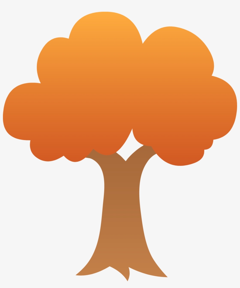 Cute Autumn Tree Design - Tree Clipart Png, transparent png