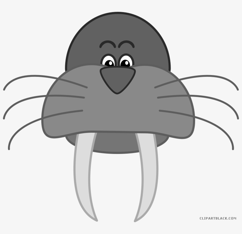 Banner Library Clipartblack Com Animal Free Black White - Cartoon Walrus Mugs, transparent png